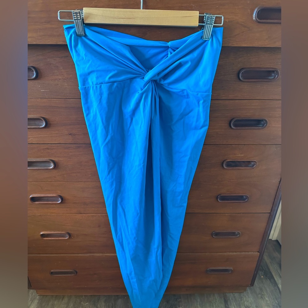 SKIMS Blue Twist front Sarong/ Coverup